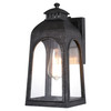 Vaxcel Pilsen 6.5-in Black Outdoor Wall Lantern, Dusk to Dawn Photocell T0591